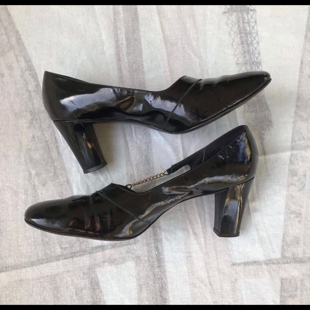 1960s/1970s Black Patent Leather Heels